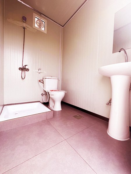 prefabricated portable toilets interior dubai, uae